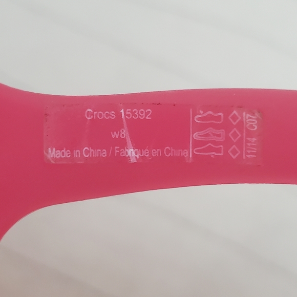 Crocs Womens Straps Pink Multicolor Wedge Heel Sandals Shoes 15392 Size 8 - Picture 12 of 12
